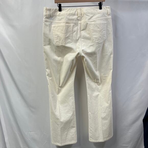 Tommy Hilfiger High Rise Corduroy Straight Leg Pants Womens 16 Off White… - Picture 10 of 16